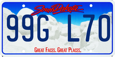SD license plate 99GL70