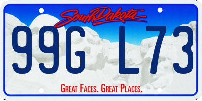 SD license plate 99GL73
