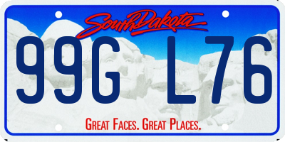 SD license plate 99GL76