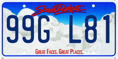 SD license plate 99GL81