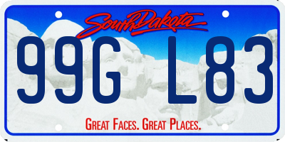 SD license plate 99GL83