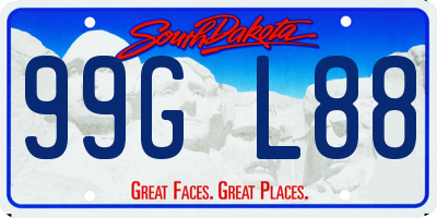 SD license plate 99GL88