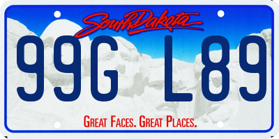 SD license plate 99GL89