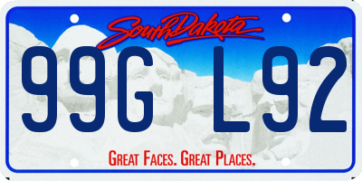SD license plate 99GL92