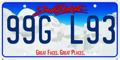 SD license plate 99GL93