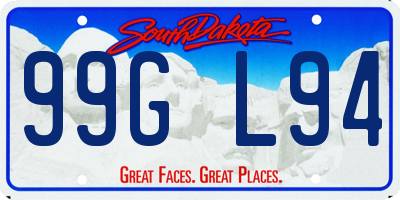 SD license plate 99GL94