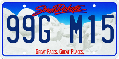 SD license plate 99GM15
