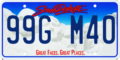 SD license plate 99GM40