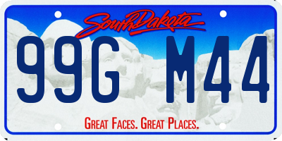 SD license plate 99GM44