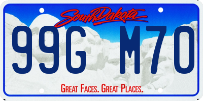 SD license plate 99GM70