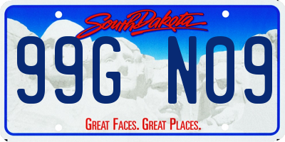 SD license plate 99GN09