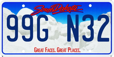 SD license plate 99GN32