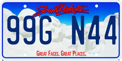 SD license plate 99GN44