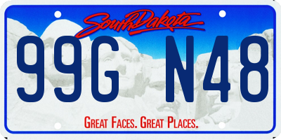 SD license plate 99GN48