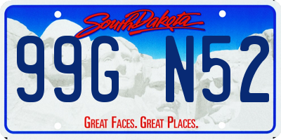 SD license plate 99GN52