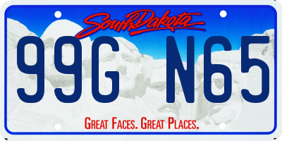 SD license plate 99GN65