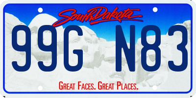SD license plate 99GN83