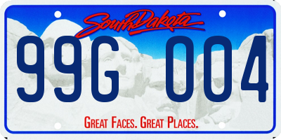 SD license plate 99GO04