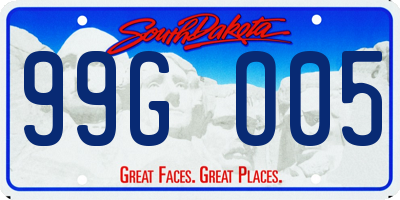 SD license plate 99GO05