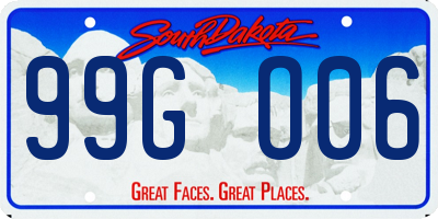 SD license plate 99GO06