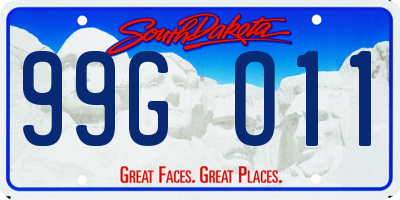 SD license plate 99GO11