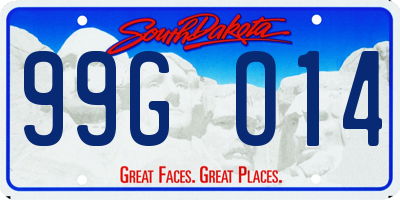 SD license plate 99GO14