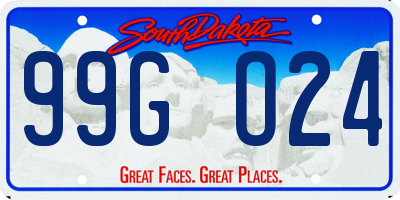 SD license plate 99GO24
