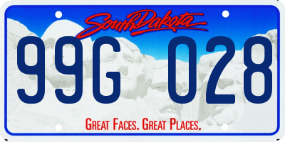 SD license plate 99GO28