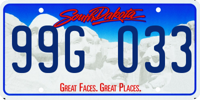 SD license plate 99GO33
