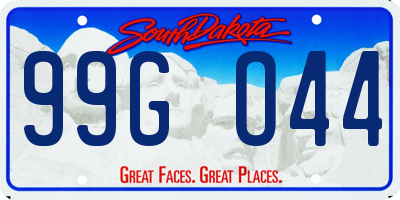 SD license plate 99GO44