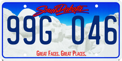 SD license plate 99GO46