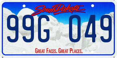 SD license plate 99GO49