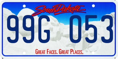 SD license plate 99GO53