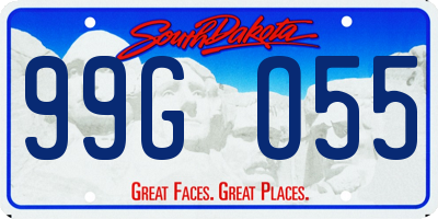 SD license plate 99GO55