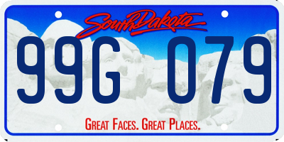 SD license plate 99GO79