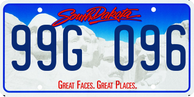 SD license plate 99GO96