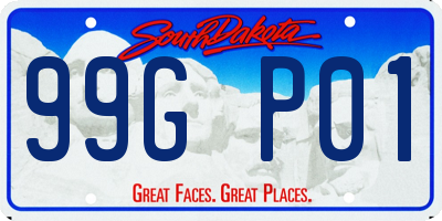 SD license plate 99GP01