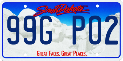 SD license plate 99GP02