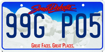 SD license plate 99GP05