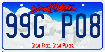 SD license plate 99GP08