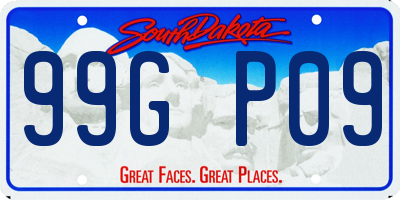 SD license plate 99GP09
