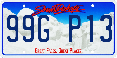 SD license plate 99GP13