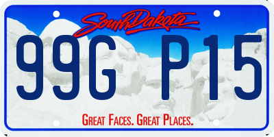 SD license plate 99GP15