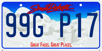 SD license plate 99GP17