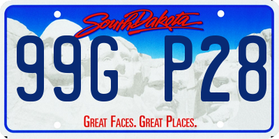 SD license plate 99GP28