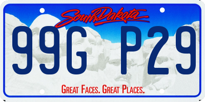 SD license plate 99GP29