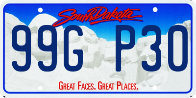 SD license plate 99GP30