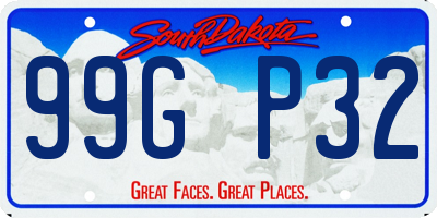 SD license plate 99GP32