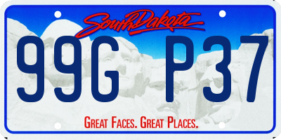 SD license plate 99GP37