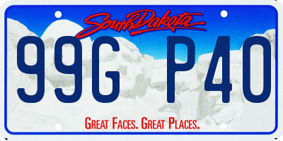 SD license plate 99GP40